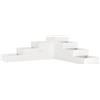 vidaXL Fioriera Giardino 4 Ripiani Bianca 106x104,5x36cm Massello Pino
