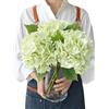 JINWOE 3 ortensie finte verde chiaro, 53,3 cm, in lattice di seta, grandi ortensie reali, bouquet primaverili per centrotavola, tavolo, matrimonio, cucina, casa