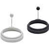 Lurch 70271 - Set di 2 stampi per uova rotondi, 100% senza BPA, in silicone platinico, colore: grigio chiaro
