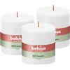 Bolsius Candela rustica a colonna XXL - confezione da 3, lunga durata di 62 ore - senza profumo - cera vegana naturale - senza olio di palma - 10 x 10 cm