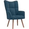 vidaXL Sedia Relax Blu in Velluto