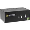 InLine KVM Switch desktop, 2 porte, Dual Monitor, DP 1.2, 4K, USB 2.0, Audio