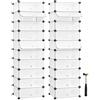 SONGMICS LPC10W01 - Set di 2 scarpiere fai da te con ante, cubi rettangolari a 10 ripiani per 20 paia di scarpe, organizer per armadio, divisorio per armadio, kit anti-ribaltamento in gomma, colore