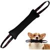 HASLED Giocattolo per Cani a Forma di Salsicciotto 30 cm Nero, Gioco Ultra Resistente in Tessuto Rinforzato con Maniglie per Tiro, Addestramento e Gioco Interattivo