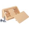 SKIR'CO 20 staffe per mensole beige 44 x 20 x 20 mm, 90 gradi, giunto angolare in plastica, viti incluse (20, beige)
