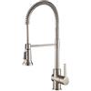 Kraus KPF-1690SFS Britt - Rubinetto da cucina pre-risciacquo/commerciale con testina spray a doppia funzione in finitura All-Brite, in acciaio inossidabile senza macchie