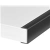 Protalwell Profilo in gomma per bordi autoadesivi, a forma di U, per interni della porta, tavole e scaffali, protezione flessibile per mobili, dimensioni 38 mm, adatto per 36-39 mm, lunghezza 3 m