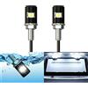 Greluma 2 pezzi luce targa, lampada a vite con targhetta targa, lampadina LED bianca 12V, impermeabile/antipioggia, supporto luce in alluminio nero, legale per auto moto camion camper ATV bici