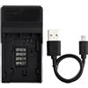 Norifon BP-808 USB Caricatore per Canon FS100, FS200, FS300, LEGRIA HF G10, LEGRIA HF G25 Fotocamera e Altro