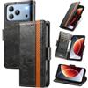 MOJIA Cover per Blackview Wave 7C, PU Custodia Antiurto Resistente ai Graffi, Custodia Flip Portafoglio per Telefono con Supporto e Slot per Schede. Nero