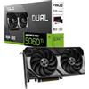 ASUS Dual NVIDIA GeForce RTX 5060 Ti, Scheda Grafica da 8 GB GDDR7, 128 Bit, PCIe 5.0, 2,5 Ventole Axial-Tech, 1 HDMI 2.1, 3 DisplayPort 2.1, Software GPU Tweak III, Bianco, DUAL-RTX5060TI-8G