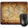 Yeuss Tappetino Per Mouse Rettangolare Antiscivolo Per Tappetino Per Mouse Mappa Vintage, Mappa Del Mondo Vintage 1733 Tappetini Per Mouse Da Gioco, Marrone, 200 mm X 240 mm