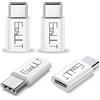 EasyULT Adattatore USB C a Micro USB [4 Pack], USB C Adapter USB Type C Adattatore Connettore per Galaxy S8/S8+,Hua wei P10 Plus/Honor 8,LG G6 e Altri Dispositivi USB C (Bianco)