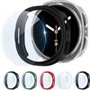 SOLOLUP 5+5 Pezzi Rigide PC Custodia+Pellicole Protettive per Samsung Galaxy Watch 8 Caso 40mm Donna Uomo,Copertura Completa Hard PC Antigraffio Custodia HD Vetro Temperato Pellicola per Samsung Watch 8 40mm