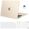 MOSISO Custodia Compatibile con MacBook Air 13 Cover M5 M4 M3 M2 2026-2022 A3449 A3240 A3113 A2681, Case per MacBook Air 13,6'' Liquid Retina&Copritastiera&Pellicola&Copri Webcam, Galassia