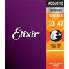 ELIXIR 11002 NANOWEB EXTRA LIGHT CORDIERA PER CHITARRA ACUSTICA 80/20 BRONZE WOUND EXTRA LIGHT - 010/047