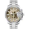 Diesel Mega Chief Slim Uomo Orologio 48MM in acciaio inossidabile color argento, DZ4702