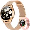 NONGAMX Smartwatch Donna Orologio con Chiamate Bluetooth: 1.27" Orologio Intelligente 100 Modalità Sportivo Smart Watch con Assistente Vocale Fitness Tracker IP68 Impermeabile Contapassi Polso per Android iOS
