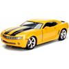 Jada 2006 Chevy Camaro Concept Yellow Bumblebee with Robot on Chassis and Collectible Metal Coin Transformers Movie 1/24 Diecast Model Car by Jada 98497