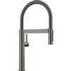 BLANCO CULINA-S II Mini | Rubinetto da cucina in acciaio satinato scuro | alta pressione | con tubo estraibile | cambio di getto trasparente in getto doccia | Qualità sicura dell'acqua e risparmio