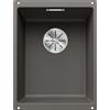 BLANCO SUBLINE 320-U | Lavello in granito grigio vulcanico | Tipo di montaggio: sottostruttura | per armadi di base larghi 40 cm | Forma bacino 2 in 1: due vasche da bagno, una scollatura e una sola