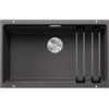 BLANCO ETAGON 700-U 525168 Lavello da Cucina in Granito Sotto-Top per Basi di Lavello con Larghezza di 80 cm, SILGRANIT, Grigio