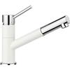 BLANCO KANO-S - Rubinetto da cucina monocomando bicolore con doccetta estraibile - Cromato/Bianco - 525040