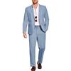 Coofandy Completo da Uomo in 2 Pezzi in Lino, vestibilità Regolare, Giacca e Pantaloni Casual Leggeri, Bianco, L