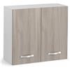 Cato Pensile per cucina 2 ante 80x30x72 olmo perla maniglie cromate Olmo perla