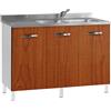 Cato Mobile sottolavello cucina 120x85x48 cm vasca a destra Ciliegio