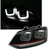 depo tyc sonar Coppia Set Fari Fanali Anteriori Tuning POLO 6R 6C 2009-2014 Neri ANGEL EYES H7