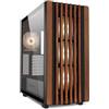 Sharkoon Rebel C70G - Case per PC da gioco con pannelli in legno e illuminazione RGB, 4 ventole preinstallate, finestra laterale in vetro temperato, USB 3.0, nero