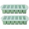 GBKDQQ 2 stampi grandi per cubetti di ghiaccio in silicone con coperchio, 6 fori, contenitore per congelamento per zuppa, contenitore per cubetti di ghiaccio, contenitore in silicone per salsa o burro