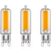 Area illumina Lampadina LED COB G9 4W in Vetro - Confezione 3 Pezzi - 3000K Calda, 4000K Naturale, 6000K Fredda - Fino a 540lm - CRI 85 - 15.000 Ore (6000K Luce Fredda)