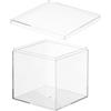 PATIKIL Scatola In Acrilico Con Coperchio 3,94 x3,94 x3,94 Trasparente