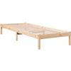 vidaXL Letto in legno massiccio extra lungo, senza materasso, struttura rete a doghe, singolo 90 x 220 cm pino