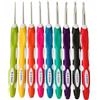 QUUPY Set di 9 ganci in alluminio con impugnatura morbida per mani artritiche, da 2,0 mm a J-6,0 mm, multicolore