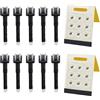 INNAL 10 Pezzi Ruota di Ricambio per Accendini 4.3 x 1 cm + 2 Pietre Focaie 2.3 x 5 mm Flints Holder Sostituzioni per Clipper Meccanismo di Accensione Classico Compatibile con Accendini Clipper