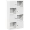 vidaXL Libreria Bianca 60x24x101,5 cm in Legno Multistrato, Armadio di stoccaggio, libreria Rack, scaffale di stoccaggio, libreria scaffale