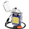 SUPRUS Accendino luminoso impermeabile, 3 modalità, torcia, antivento, doppio arco, accendino elettrico ricaricabile, accendino al plasma Dual Arc con fischietto di emergenza per la sopravvivenza e