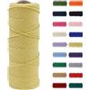 MORAINJAY 3mm Cotone Macramè 100% Naturale,Giallo 100m Filato Non Sbiancato Senza Chimici per DIY, Bomboniere, Decorazioni - Cordame in Cotone per Crafts