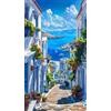 ARTGOTO Diamond Painting Quadrati Adulti Grandi Dimensioni Kit Completo,40x70cm Pittura Diamante Adulti Paesaggi Mare A,Fornito con Diamond Painting Quadrato Accessori per la Decorazione