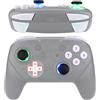 eXtremeRate Multicolori Tasti Luminosi per Nintendo Switch Pro Controller,Levette Analogiche D-pad Trigger Pulsanti DTFS LED Kit V2 per Switch Pro Joystick,Non Include Controller-Bianco