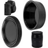 Your Day Mate Set accessori per fotocamere con 1 copertura protettiva per fotocamera e 1 copriobiettivo posteriore, compatibile con NIKON DF, per Nikon F Mount obiettivo, ricambio cappucci protettivi, Camera, Cover