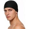 CATZUM Cuffia Piscina per Neonati e Bambini 4-10 Mesi, 1 Pezzo, Nera - Elastica, Ipoallergenica. Ideale per Primi Bagnetti, protegge i capelli dal cloro.