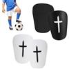 Dathjree 2 paia di mini parastinchi, 10 x 6 cm, parastinchi da calcio, da uomo, con protezione a croce, equipaggiamento di protezione per uomini, donne, ragazzi, ragazze, adulti, accessori da calcio