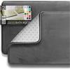 Clara Clark Memory Foam Bath Mat Tappeto da Bagno Ultra Morbido Antiscivolo e Assorbente, Grigio, 2 Piece-17 x 24/20 x 32, 2 unità