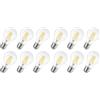 LVWIT Lampadine a Filamento LED E27, 4W Equivalenti a 40W, 470LM, 2700K, Luce Bianca Calda, A60, Consumo Basso, Risparmio Energetico, Non Dimmerabile, Confezione a 6 Pezzi. (Confezione da 2)