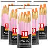 AROIC Pennelli acrilici, 6 confezioni/60 pennelli in nylon per tutti gli usi, kit professionali per pittura ad olio e acquerello, colore rosa