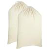 Cotton Craft - Confezione da 2 sacchetti extra large in tela di cotone 100% resistente - cotone naturale - 71,1 x 91,4 cm - versatile - multiuso